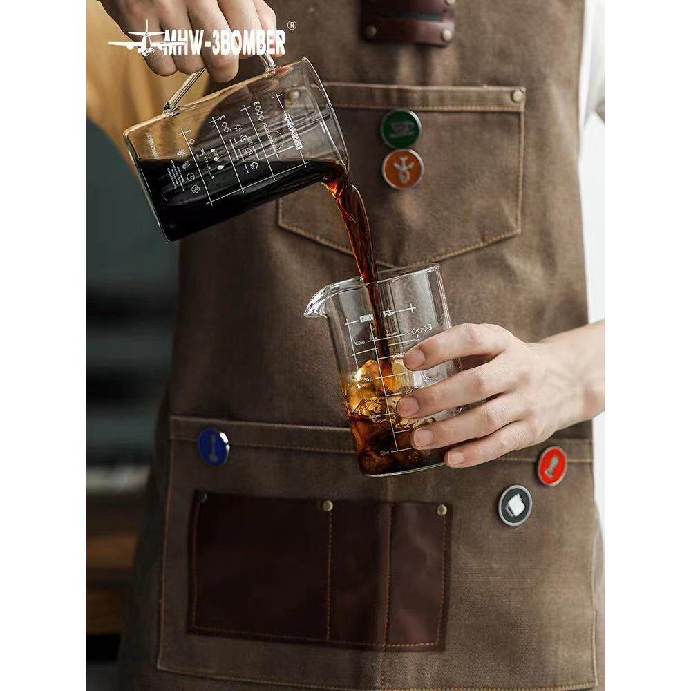 MHW-3BOMBER轰炸机咖啡壶 玻璃分享壶 带刻度滴滤式手冲咖啡器具