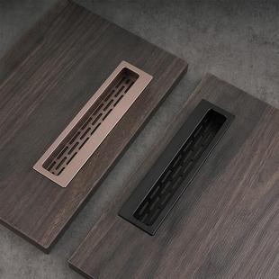 厨房橱柜灶台燃气柜门专用透气网拉手两用内嵌隐形把手肤感羊绒灰