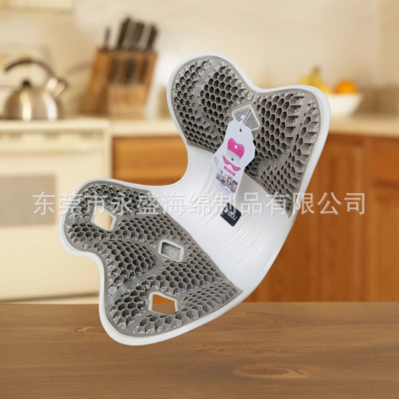 夏季新品硅胶蜂窝状0压感凉爽透气护脊R护腰美臀冰坐垫