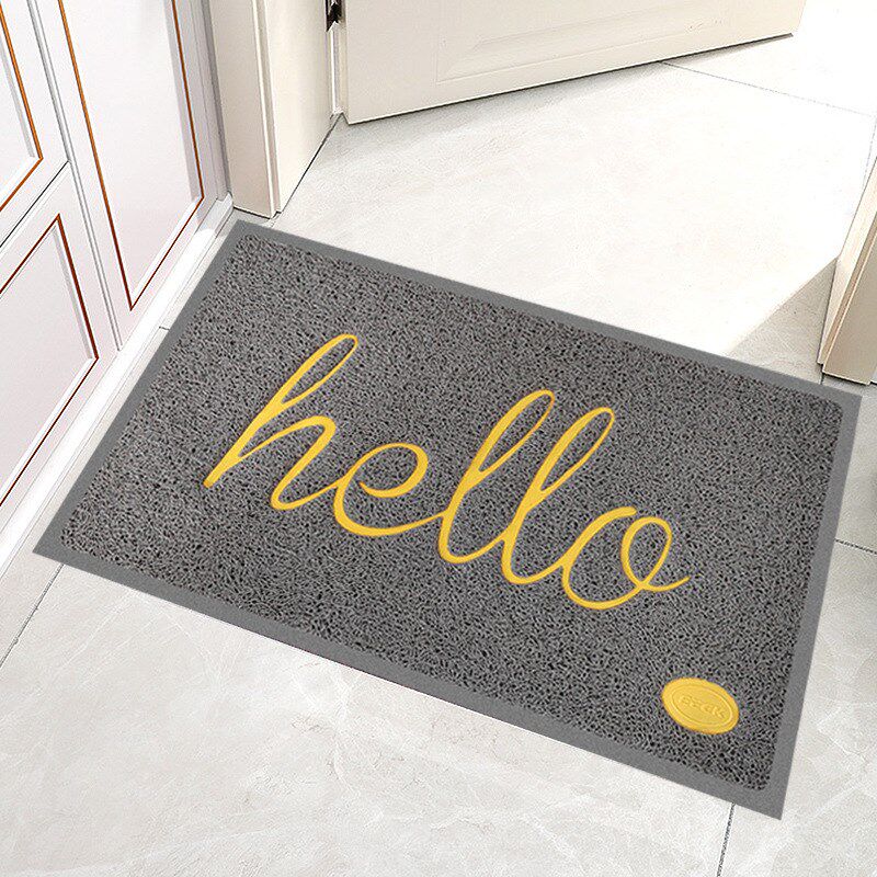 跨境进门入户门门垫 门口塑料防滑丝z圈hello防尘welcome地垫地毯