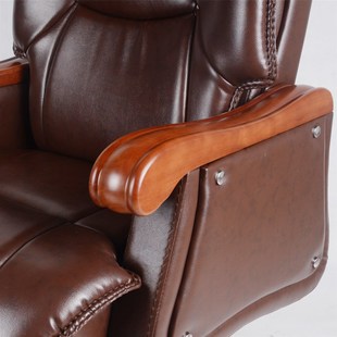 经理西皮大班椅办公椅电脑椅家用职M员老板椅2028棕色