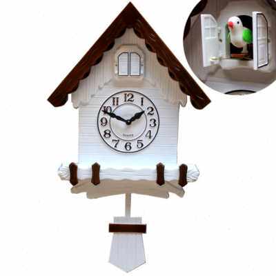 德国黑森林布谷鸟音乐咕咕挂钟创意时尚客厅钟表报时静音小鸟挂表