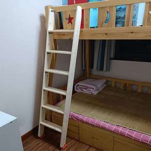 2V06木梯子实木质楼梯家用学生宿舍双层床爬梯阁楼楼梯上下床梯子