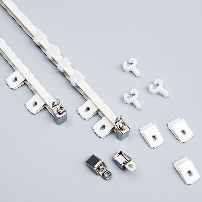 【超薄弯轨】迷你轨道窗帘轨道单轨导J轨双轨直轨铝合金侧装顶装