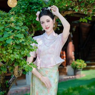 新款云南西双版纳傣族旅拍民族服装高端气质女装旅游度假日常可穿