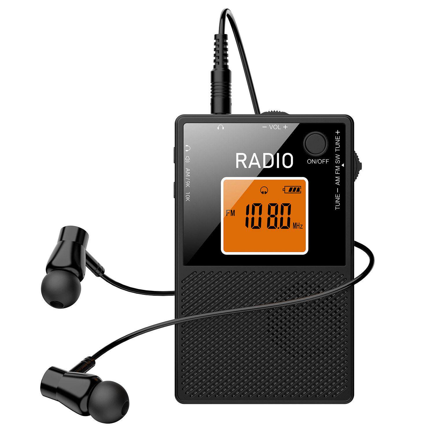 跨境亚马逊新款FM AM SW收音机全波段收音机卡片便携收音机