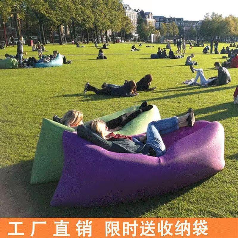 户外网红懒人充气沙发空气床垫单人躺椅便携式野营午休音乐节沙发