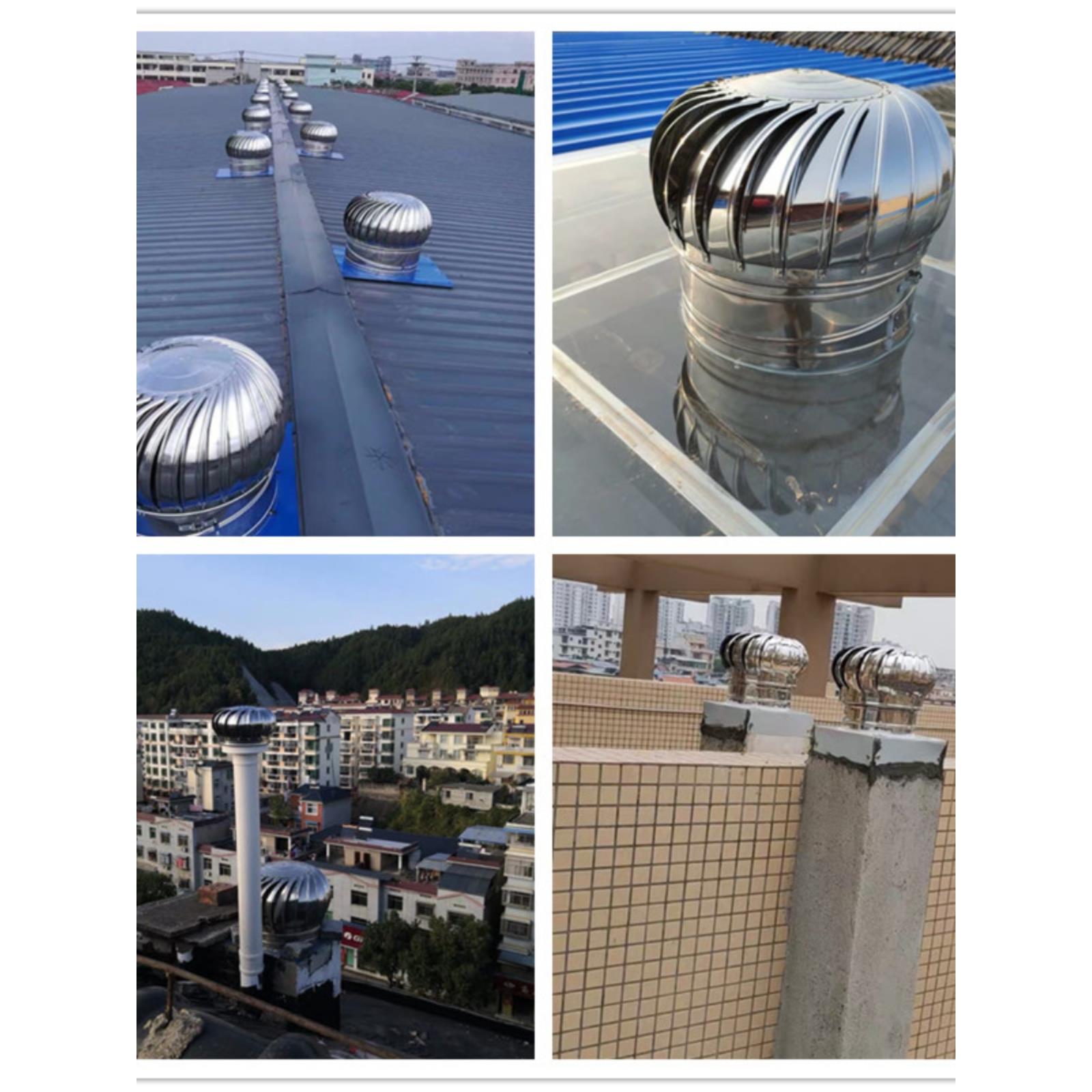 风球110型160 200型不锈钢无动力风帽成品屋顶通风器通风球换气扇