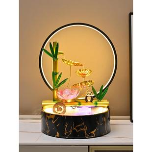 创意竹子流水摆件节节高升循环水风水球现代简约桌面招财开业送礼