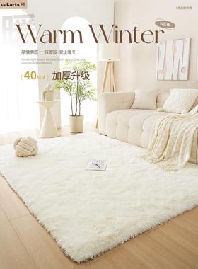 CCFARTS客厅地毯卧室ins风床边毯新款高级感防水防污加厚毛绒房间