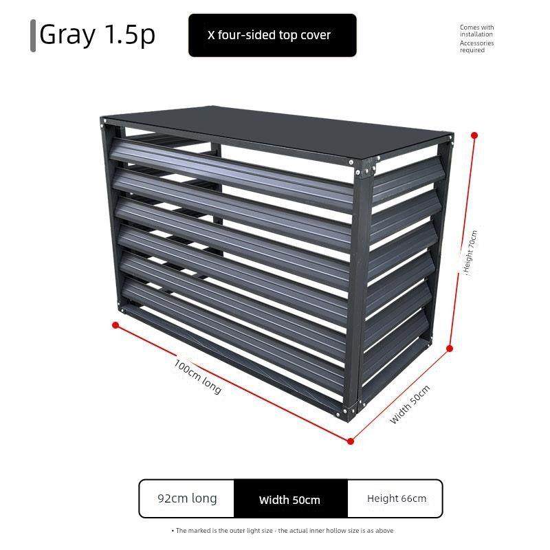 铝合金空调室外机防护罩百叶格栅百叶中央百叶镀锌护栏防雨、遮阳