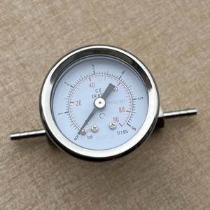 轴向不锈钢防腐压力表含三通宝塔接头表径41mm压力6bar 90psi