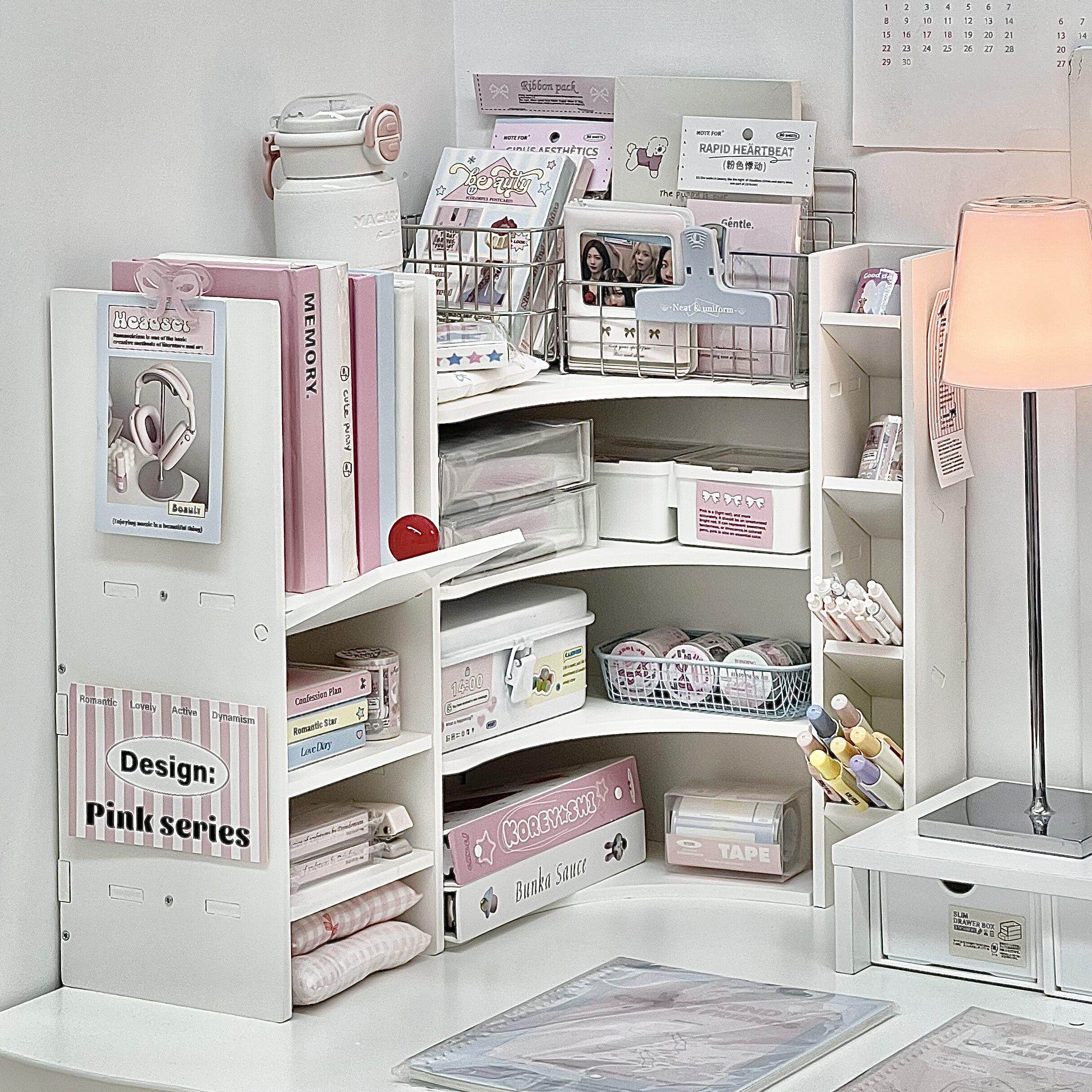 书桌桌面转角置物架书本收纳层架学生宿舍增高架墙角整理神器书架,收纳整理,书桌收纳置物架,淘宝优惠券,粉丝福利购,淘宝优惠卷