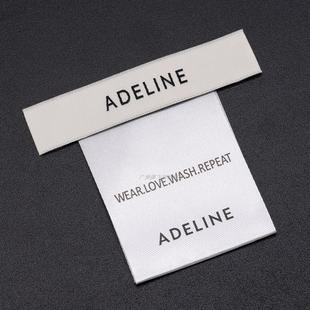 ADELINE韩版领标现货 服装商标衣服布标签主唛洗水标侧唛定制织唛