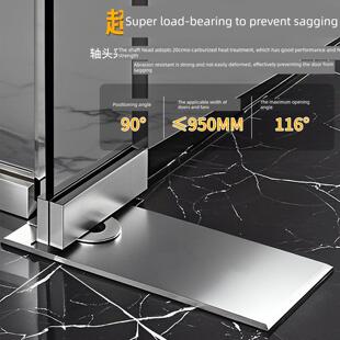 完整的玻璃门地板弹簧上下配件，几何钢化无框地板弹簧，818弹簧