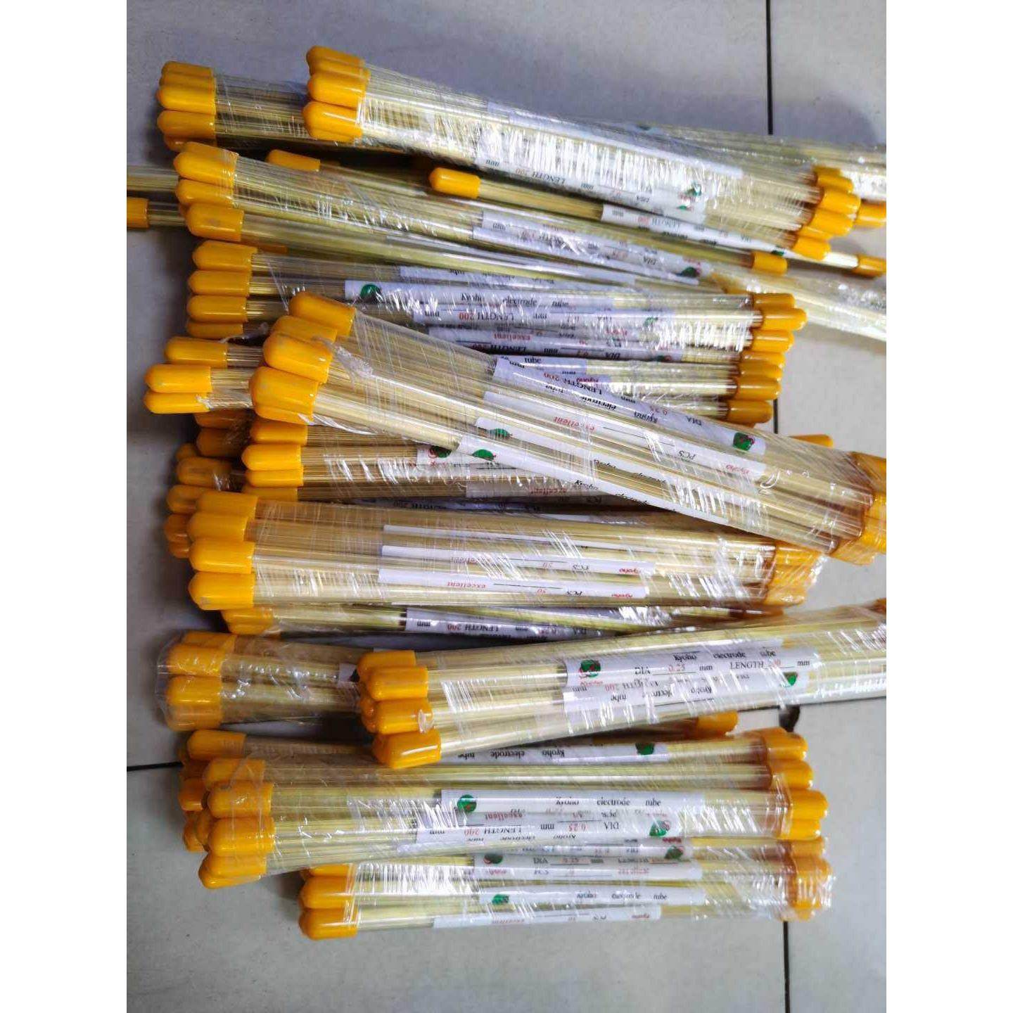 穿孔机配件电极管单孔黄铜管0.2细孔放电0.15*200电极丝青铜管0.1