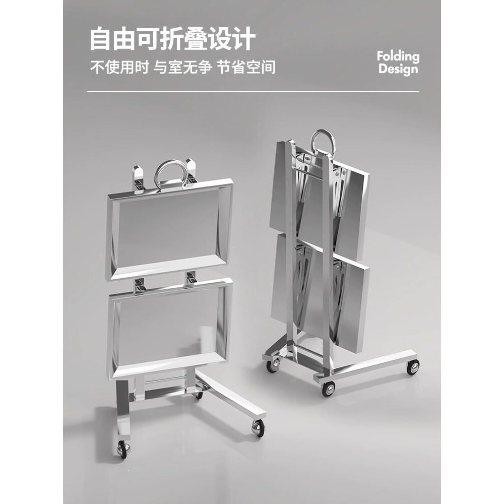 不锈钢理髲小推车美容美发店杠车网红发廊工具剪发折叠专用烫染车