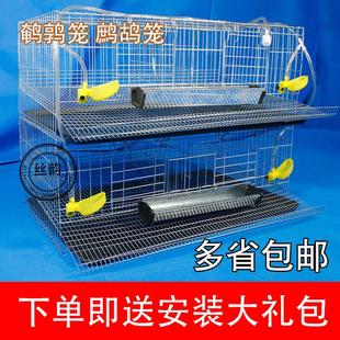 加粗加密鹌鹑笼子家用专用笼 鹧鸪笼阳台养殖笼 自动滚蛋笼带托盘