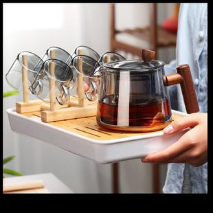 玻璃过滤单壶玻璃茶具煮茶壶 围炉煮茶玻璃煮茶壶家用泡茶壶套装