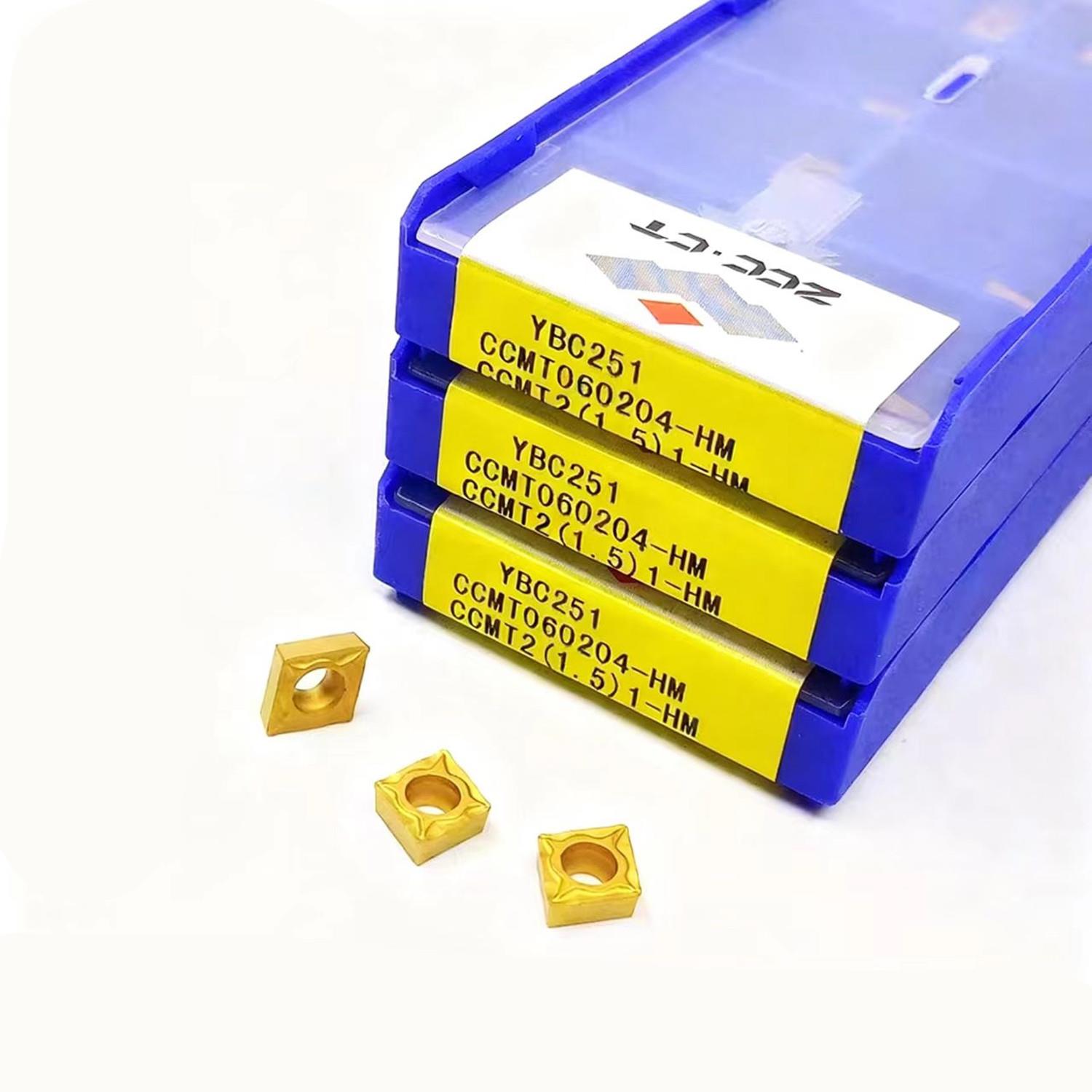 株洲钻石数控刀片CCMT060204-HM YBC251钢件内孔 原厂正品