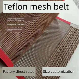 特氟龙网格耐高温食品级特氟龙输送带隧道炉传输带绝缘非标准定制