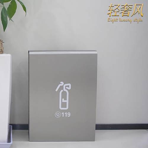不锈钢灭火器箱2只装商场超市新能源汽车展厅专用灭火器箱放置架