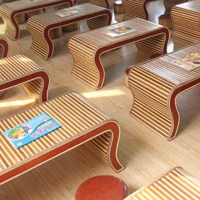国学桌幼儿园课桌培训班桌椅书法桌茶艺桌竹编围棋桌辅导班课桌