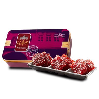 牛车水原味猪肉干155g铁盒礼盒