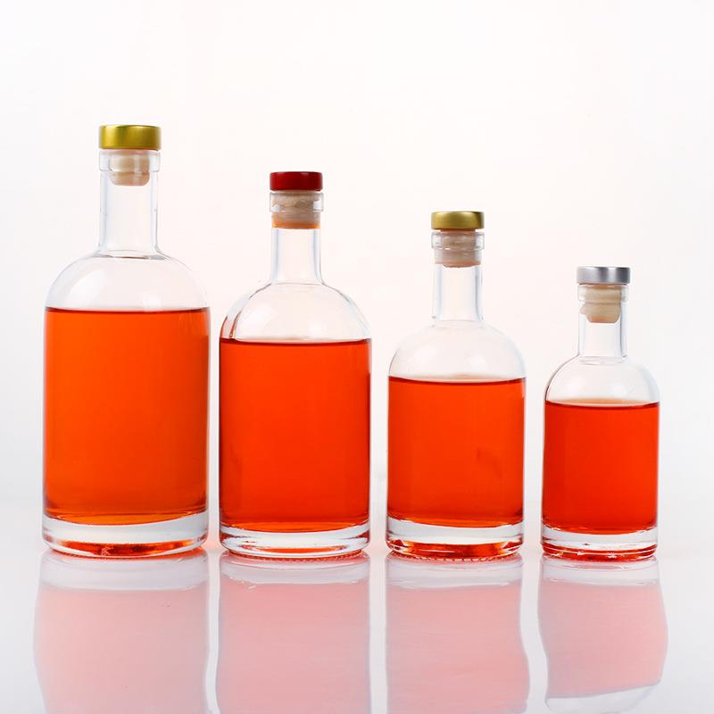 现货厚底伏特加玻璃酒瓶 密封玻璃酒瓶白酒瓶冰酒洋酒瓶