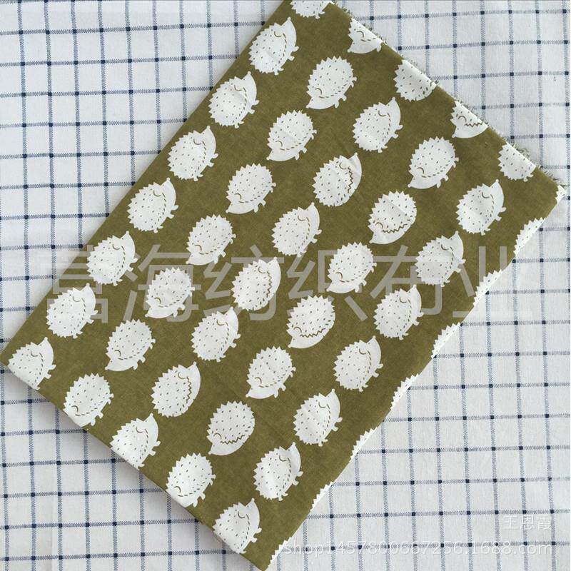 厂家供应 帆布 亚麻 棉麻布坯布印花 DIY手工印染  小鲸鱼 熊