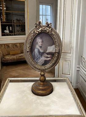 装饰摆件复古轻奢盆景桌面客厅卧室相框摆台手工专用画框布置