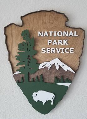 跨境独站复古公园管理局标志指示牌花园庭院pvc 装饰艺术摆件