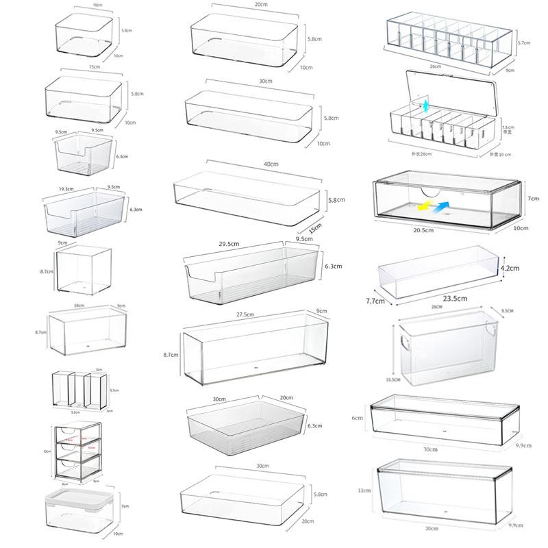餐具笼筷子篓筒收纳盒透明亚克力窄长条长方形厨房抽屉内置勺叉铲