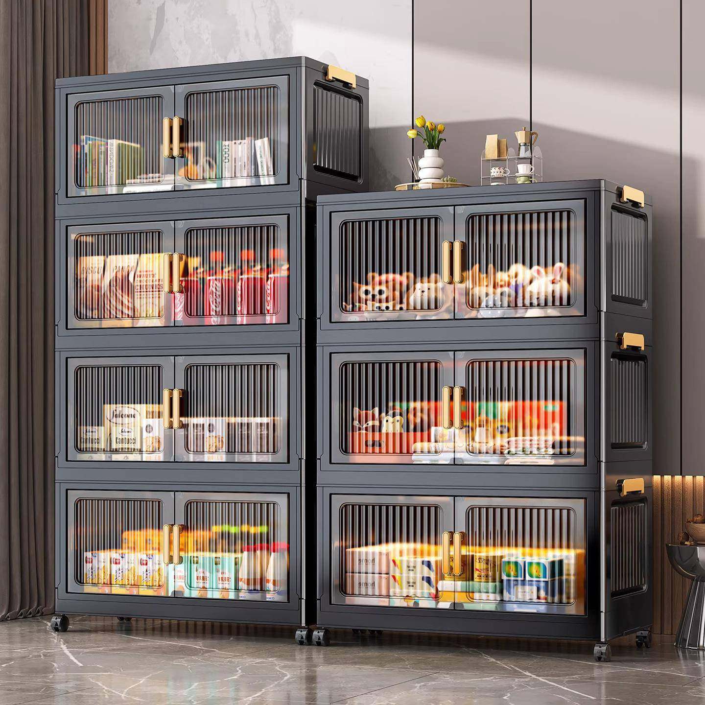 拉车套罩黑色收纳柜折叠柜双开门免安装儿童玩具衣柜家用大容量储,厨房/烹饪用具,调料置物架,淘宝优惠券,粉丝福利购,淘宝优惠卷