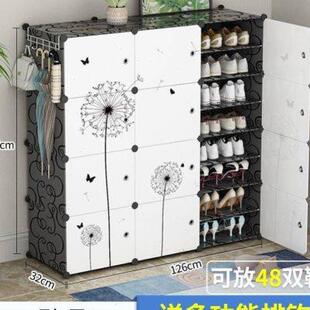 柜多层防尘经济型宿舍大容 新疆 包邮 简易鞋 架家用室内收纳门B口鞋