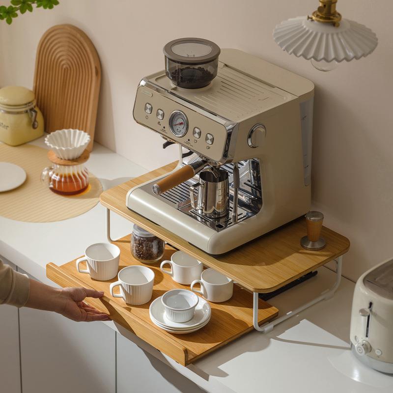 台面咖啡机杯子置物架茶包茶水吧饮水机桌面储物架水杯厨房收纳架