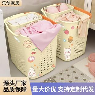 可折叠大号加厚脏衣篓厂家 脏衣篮家用衣服收纳筐免打孔挂壁式