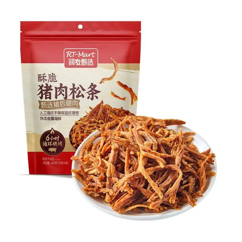 RT-Mart 酥脆猪肉松条60g 独立包装肉干肉脯追剧解馋休闲零食