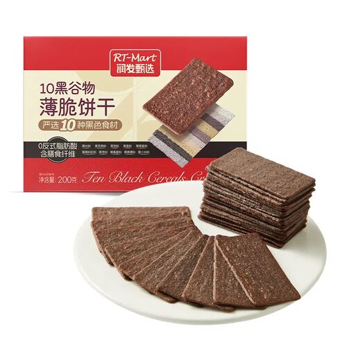 RT-Mart10黑谷物薄脆饼干200g