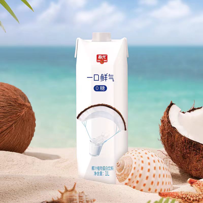 春光椰子汁一口鲜气1L零蔗糖椰奶