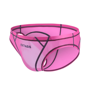 EXTASIS拼接sheer系列50克男士紧身透视小三角内裤