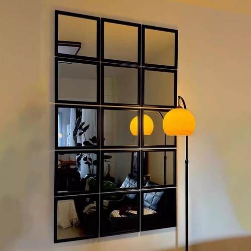 diy相框镜子客厅沙发背景墙壁装饰画餐厅全身镜挂画创意木质相框