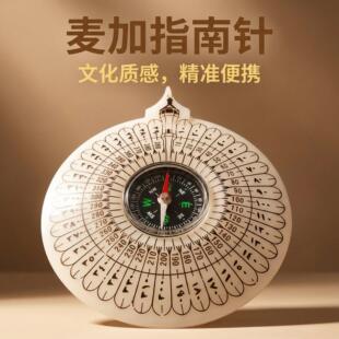 跨境热销麦加图案指南针朝圣方向定位罗盘便携式精准塑料指南针