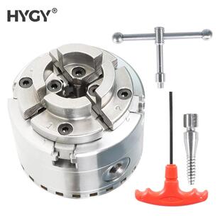 四爪自定心木工卡盘4寸PK96 KP125木工车床用木工卡盘 1x8TPI螺纹