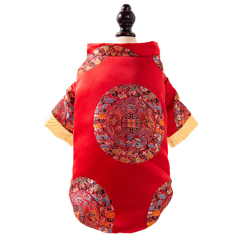 狗狗衣服冬季保暖唐装猫咪衣服宠物过年衣服小型犬小狗宠物服装