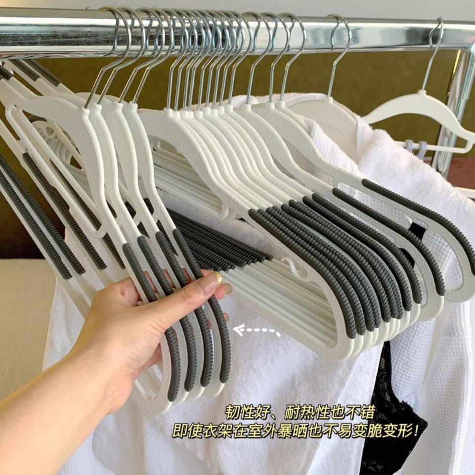厂家用双位衣架挂衣无痕防滑肩角护衣领干湿两用晾凉晒衣服不变形