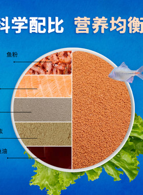 热销鳑鲏鱼饲料原生观赏鱼鱼食麦穗鱼白条斗鱼专用粮小型鱼通用小