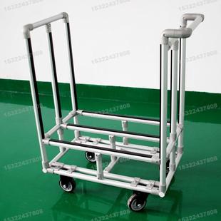 精益管周转车第三代铝合金线棒物料车手推车 工厂设计用物料推车