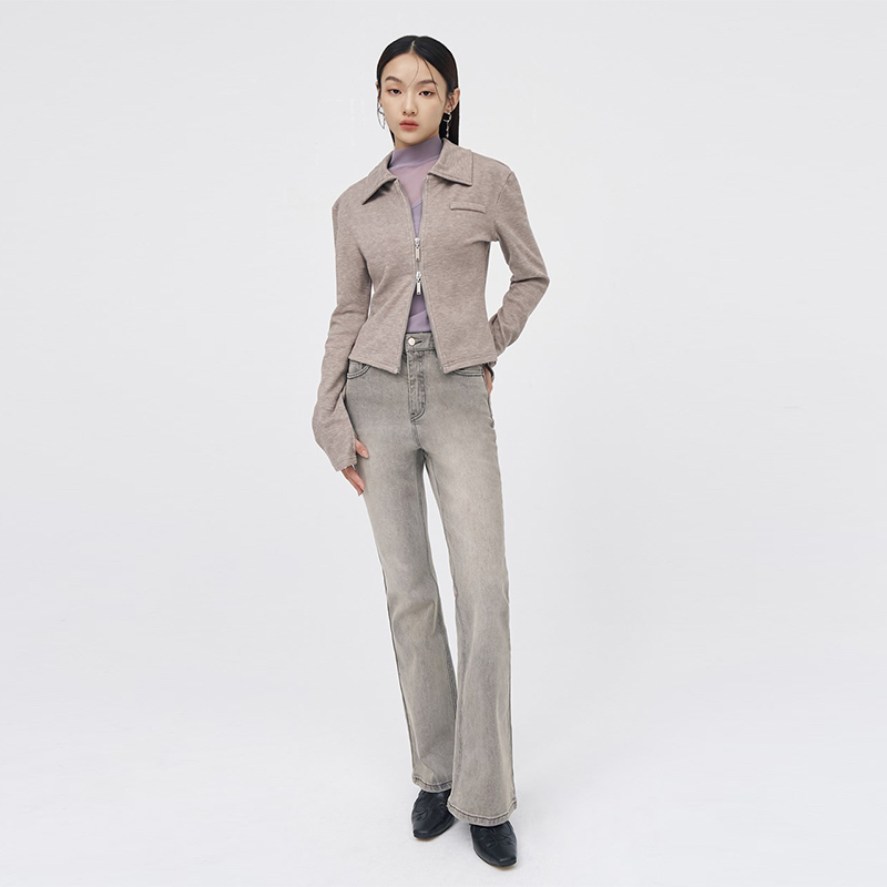 BFAT拼接韩版设计感上衣长袖外套潮流百搭显瘦秋装上衣