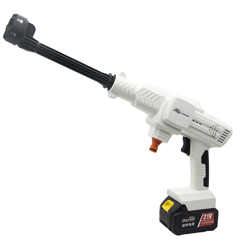 可携式2023新款锂电洗车枪水泵无线大功率洗车机充电高压水枪